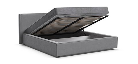 Норд Кровать+ПМ 160*200 велюр Монолит сталь 3