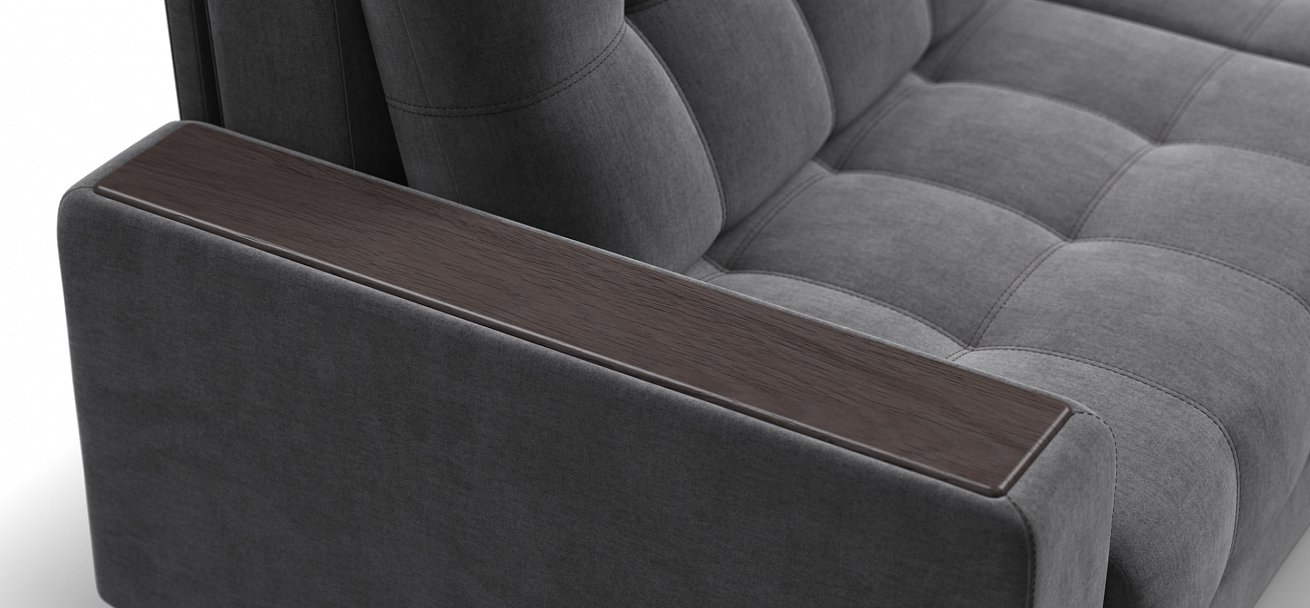 Диван Босс Гранд велюр Монолит серый