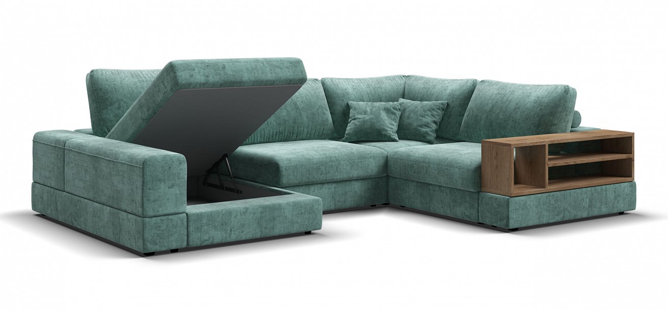 П-образный диван-кровать Босс Модуль Шенилл Глосс минт