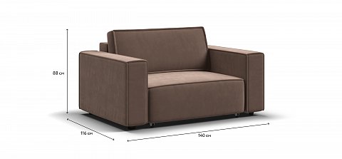 Кресло Босс Софт Модуль велюр Монолит мокко 1