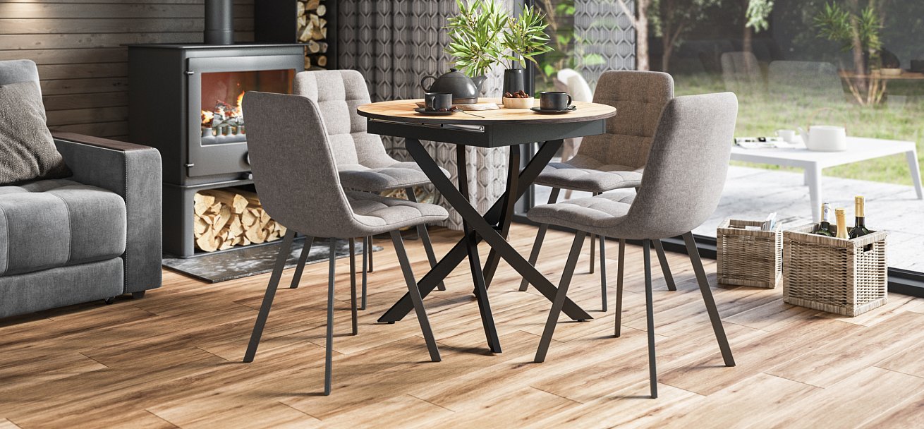 Стул НОРД Рогожка Sherlocк серый