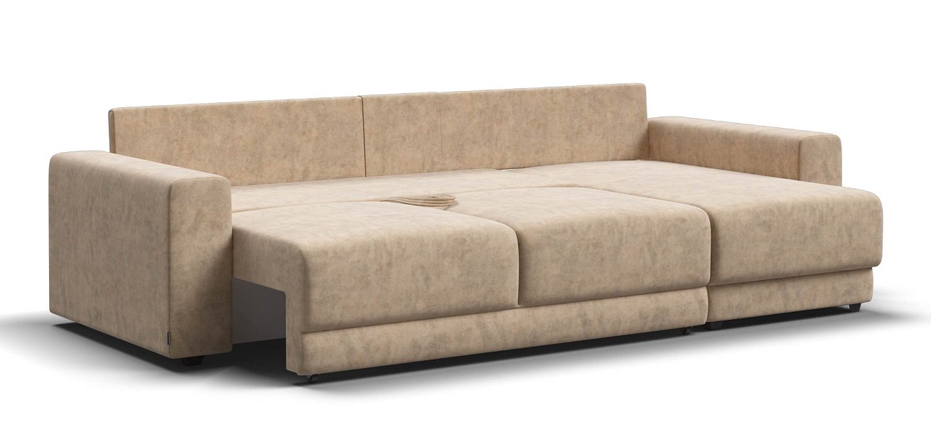 Угловой диван Босс Прайм ХЛ велюр Роял шампань