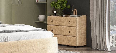 Комод Босс Классик велюр Роял шампань, Орех селект 2