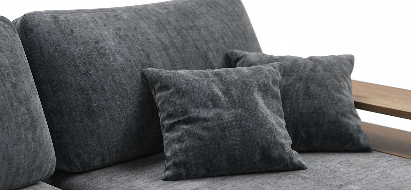 П-образный диван-кровать Босс Модуль Шенилл Глосс карбон