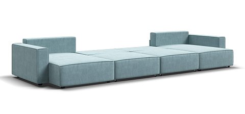 П-образный диван Босс Софт Модуль велюр Монолит аква 3