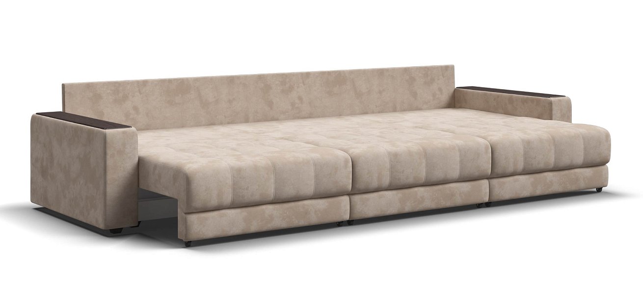 Диван Босс Гранд велюр Алькантара пепел