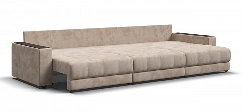 Диван Босс Гранд велюр Алькантара пепел 3