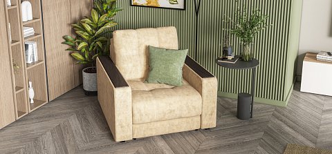 Босс кресло-кровать велюр Роял шампань 2