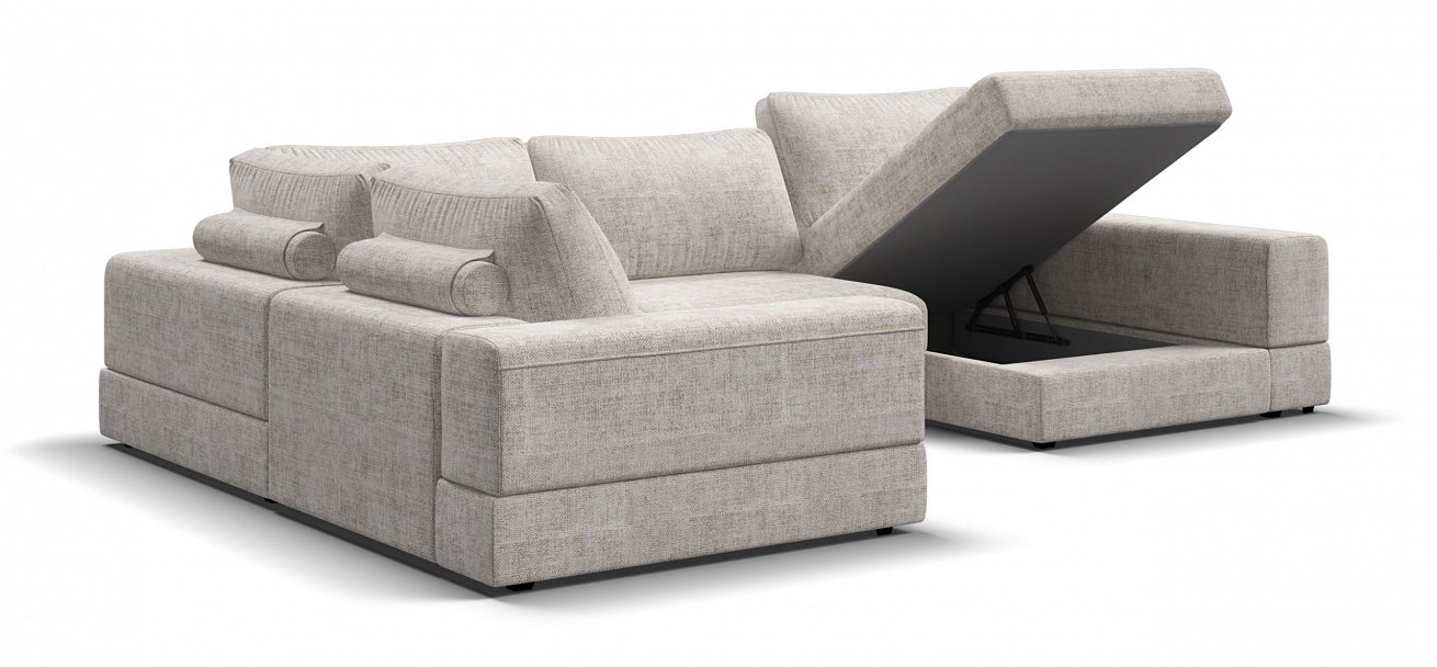 П-образный диван-кровать Босс Модуль Шенилл Смарт кварц