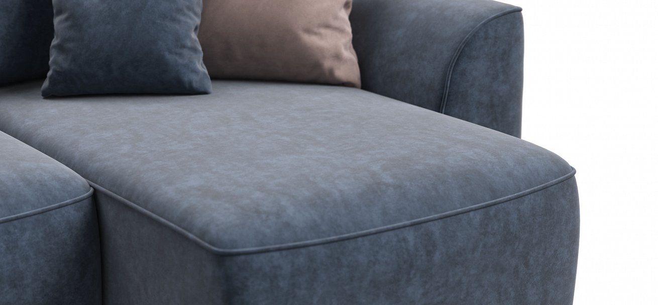 Угловой диван Кинг Модуль Макс велюр Роял синий