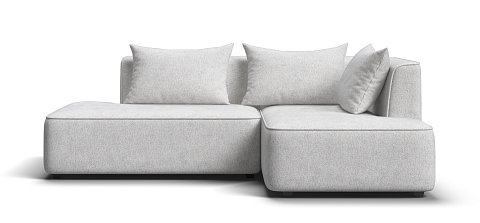 Угловой диван правый Кинг Твин Шенилл Клауд крем 1