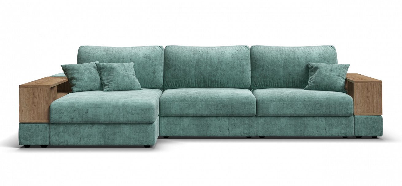 Угловой диван-кровать Босс Модуль ХЛ Шенилл Глосс минт