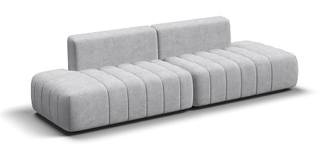 Диван прямой Босс Твин Шенилл Клауд серый 3