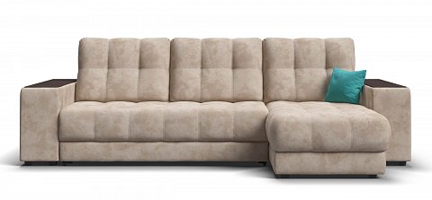 Угловой диван Босс ХЛ велюр Алькантара пепел 1