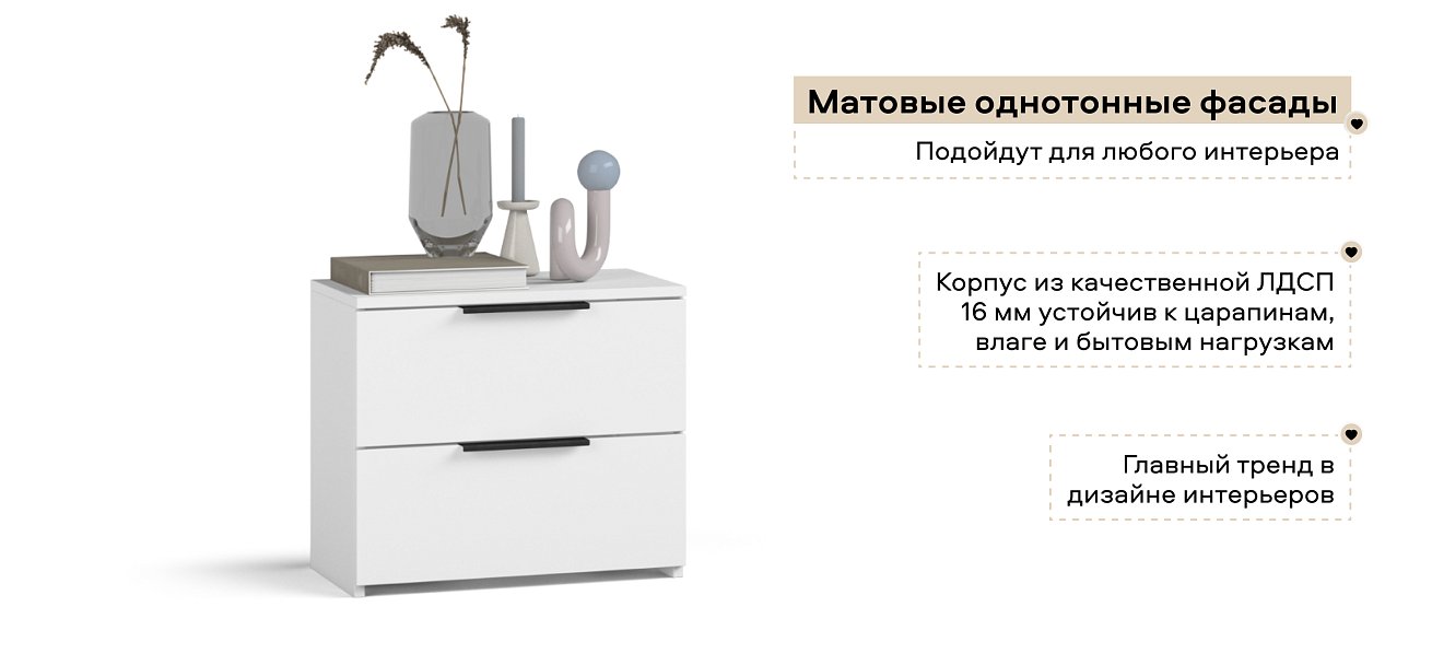 Тумба Босс Стандарт Белая