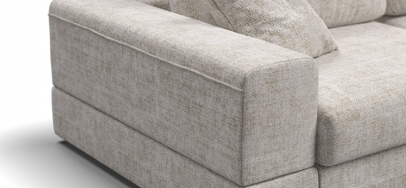 Угловой диван-кровать Босс Модуль ХЛ Шенилл Смарт кварц