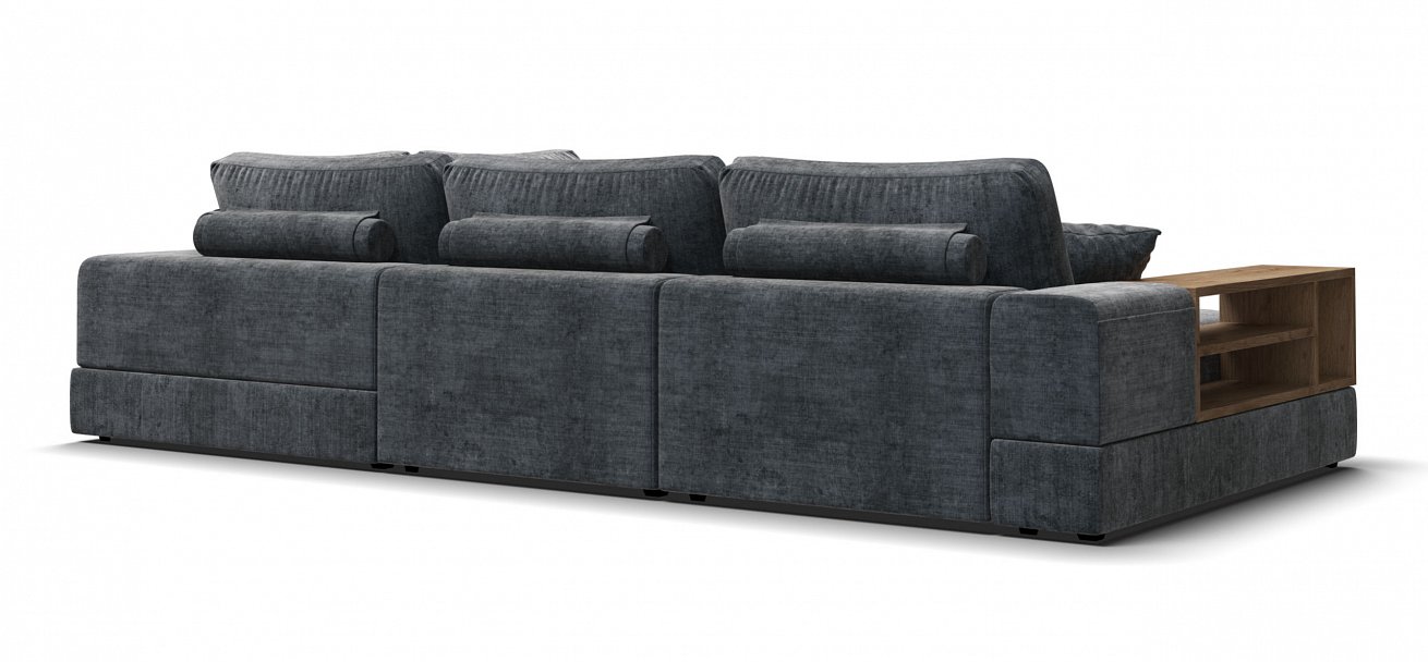 П-образный диван-кровать Босс Модуль Шенилл Глосс карбон