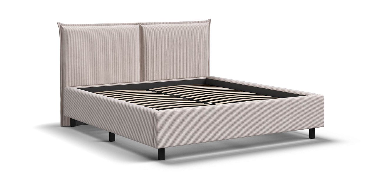 Лео Кровать 160*200 Вельвет Корд бежевый
