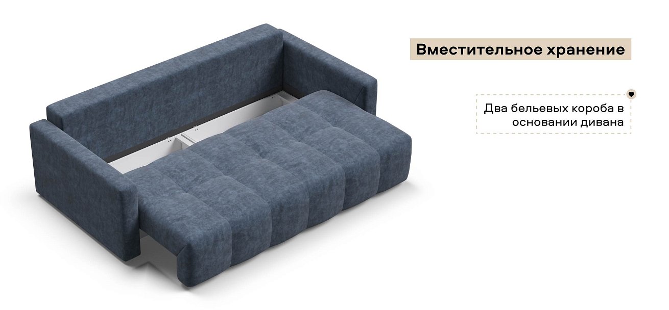 Диван Босс Тренд велюр Роял синий