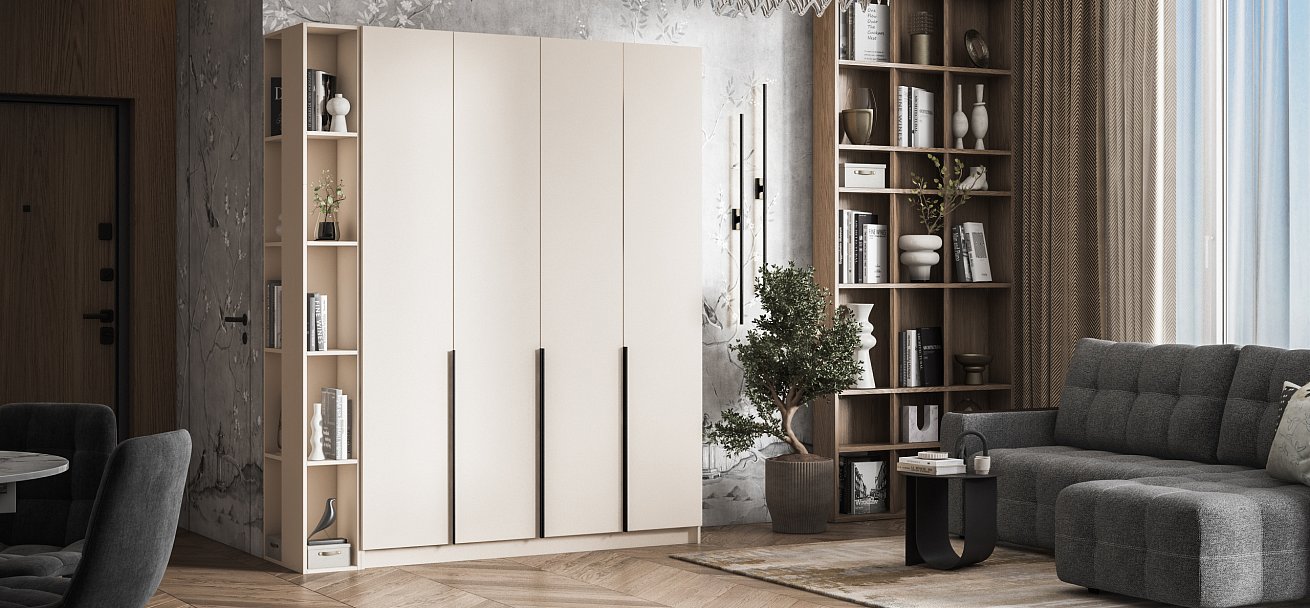 Рим 160 шкаф распашной 4Д 01 Кашемир