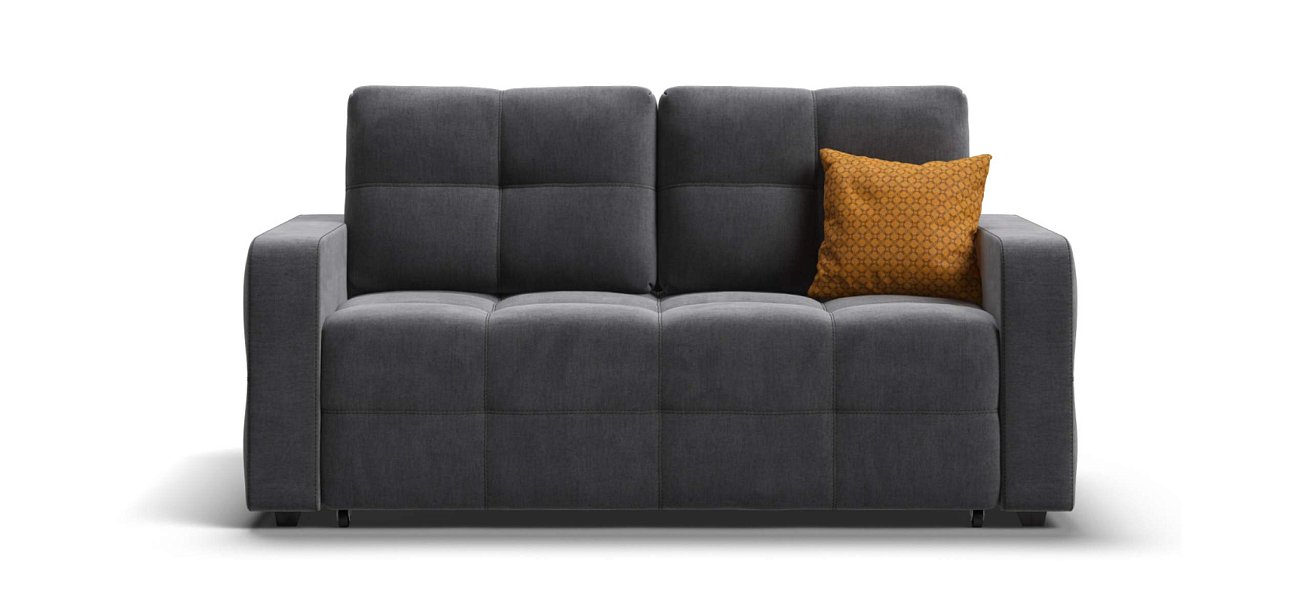 Диван Денди двухместный велюр Монолит серый