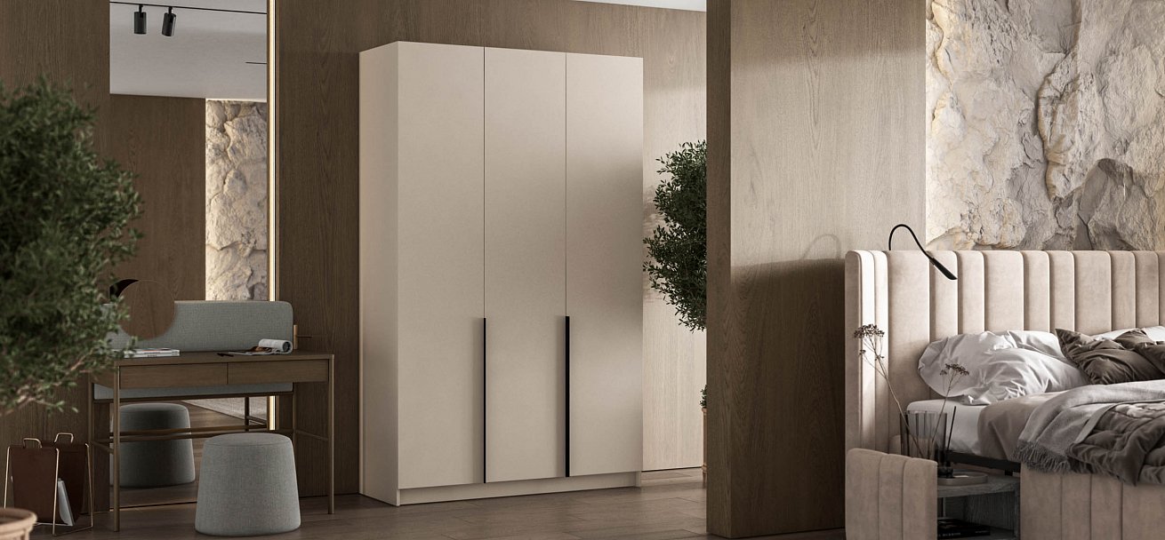 Босс Стандарт 135*220 шкаф распашной 3Д 01 Кашемир