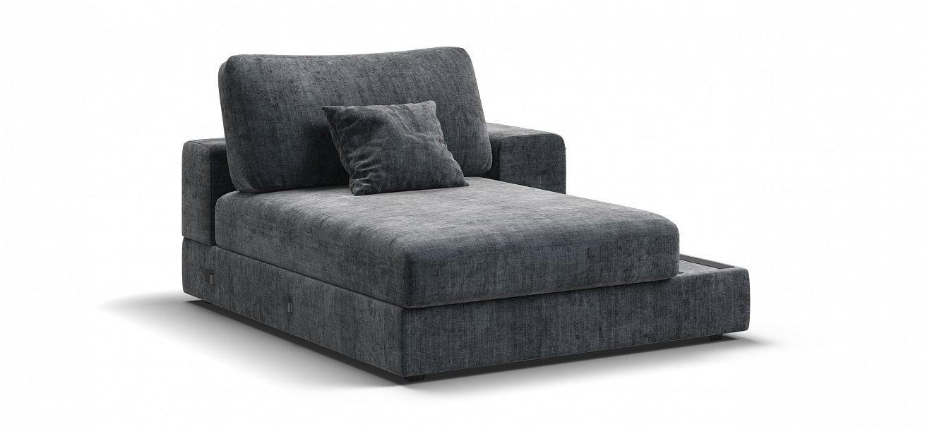 Босс Модуль оттоманка правая Шенилл Глосс карбон