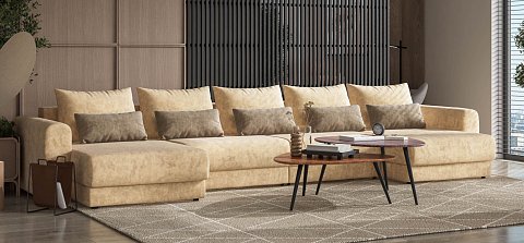 Модульный п-образный диван Ричмонд Модуль велюр Роял шампань 2