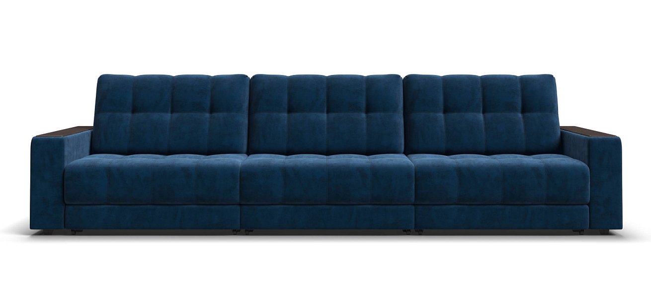 Диван Босс Гранд велюр Монолит синий