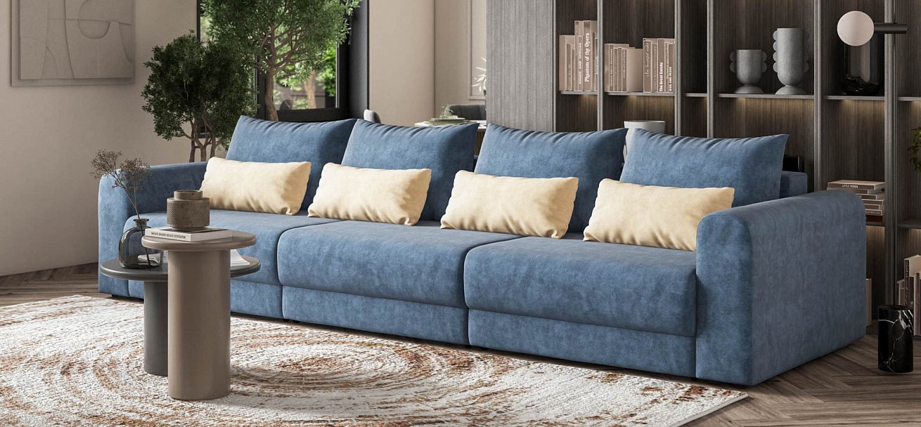 Модульный диван Ричмонд Модуль Макс велюр Роял синий