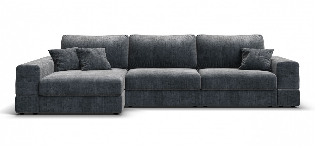 Угловой диван-кровать Босс Модуль ХЛ Шенилл Глосс карбон