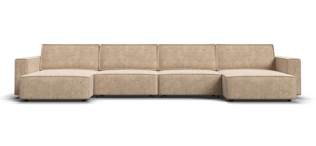 П-образный диван Босс Софт Модуль велюр Роял шампань