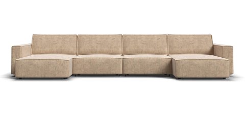 П-образный диван Босс Софт Модуль велюр Роял шампань 1