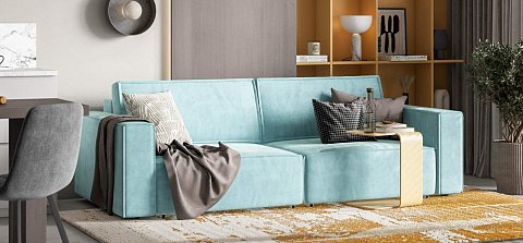 Диван Босс Софт Модуль велюр Монолит аква 2