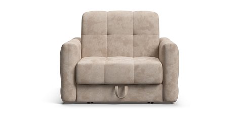 Босс Слип кресло-кровать велюр Алькантара пепел 1