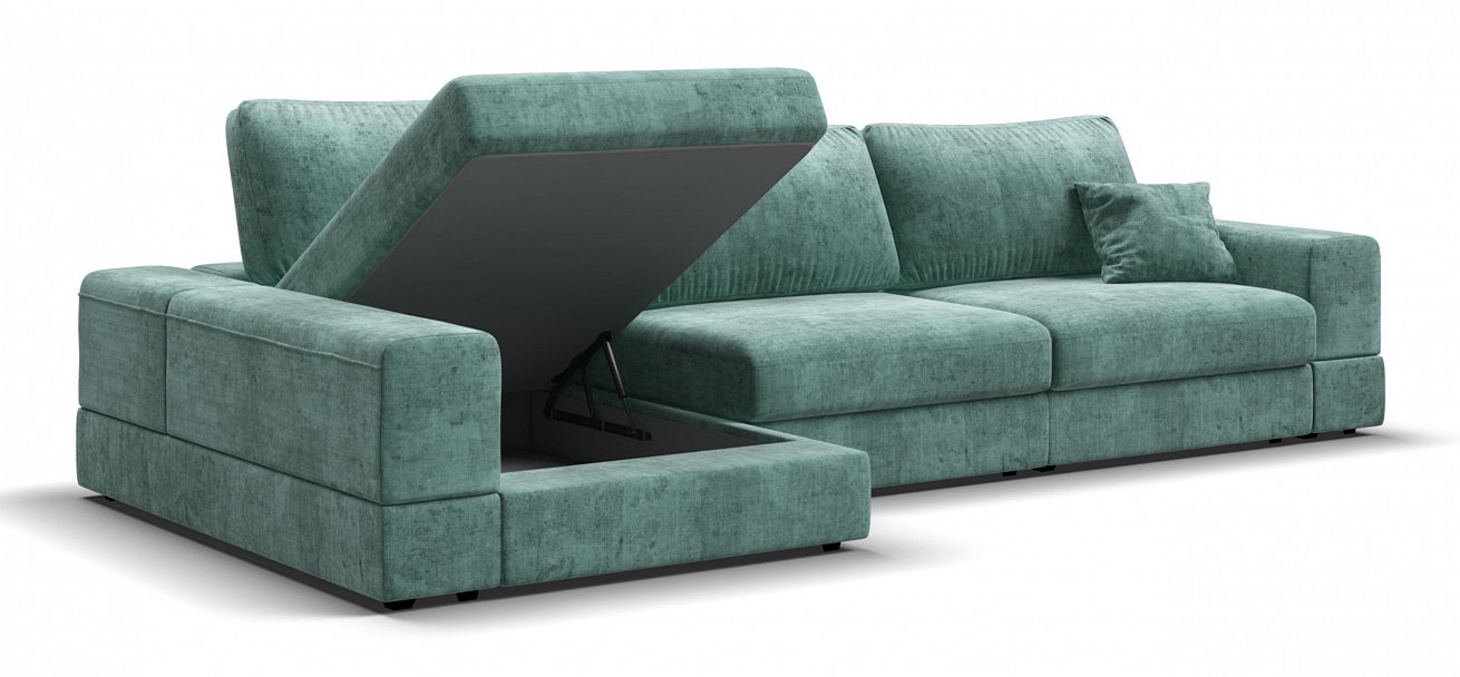Угловой диван-кровать Босс Модуль ХЛ Шенилл Глосс минт