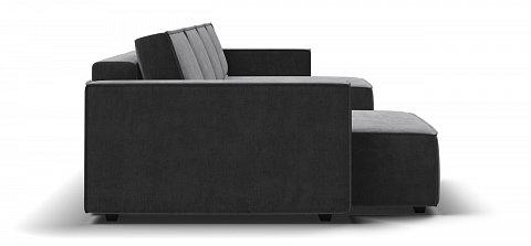 П-образный диван Босс Софт Модуль велюр Монолит серый 3