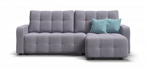 Угловой диван Денди Рогожка Мальмо платина 1