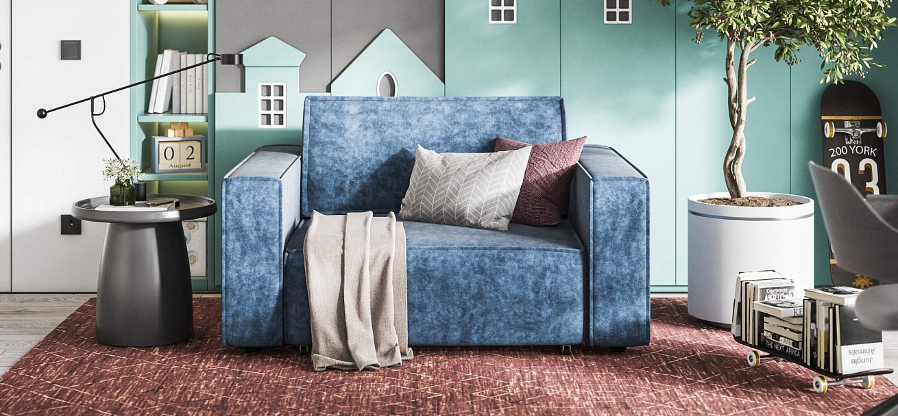 Кресло Босс Софт Модуль велюр Роял синий