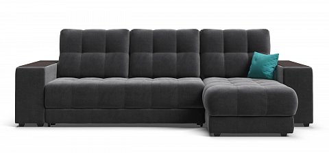 Угловой диван Босс ХЛ велюр Монолит серый 1