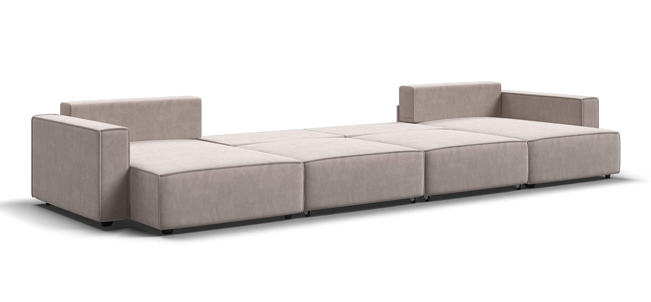 П-образный диван Босс Софт Модуль велюр Монолит латте