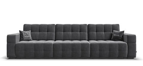 Диван Босс ХО Макс велюр Монолит серый / Камень 1