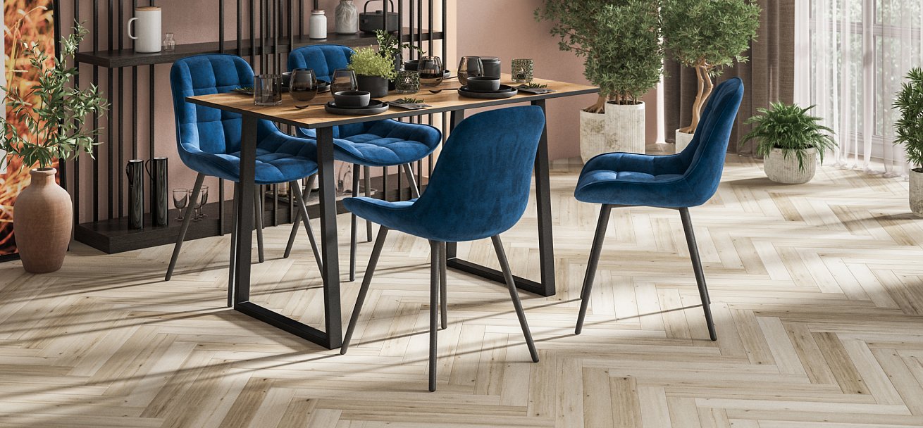 Стул Турин Velutto Синий, черный