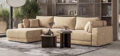 Угловой диван Босс Прайм Макс велюр Роял шампань 2