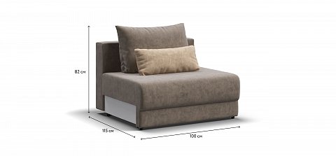 Ричмонд Модуль спальное место велюр Роял тауп 1