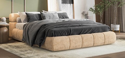 Босс Дрим Кровать+ПМ 160*200 велюр Роял шампань 2