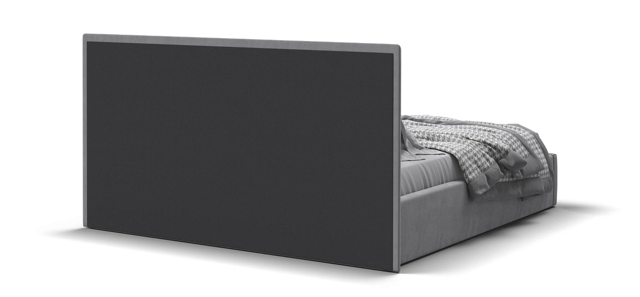 Фрея Кровать без ПМ 160*200 велюр Монолит сталь