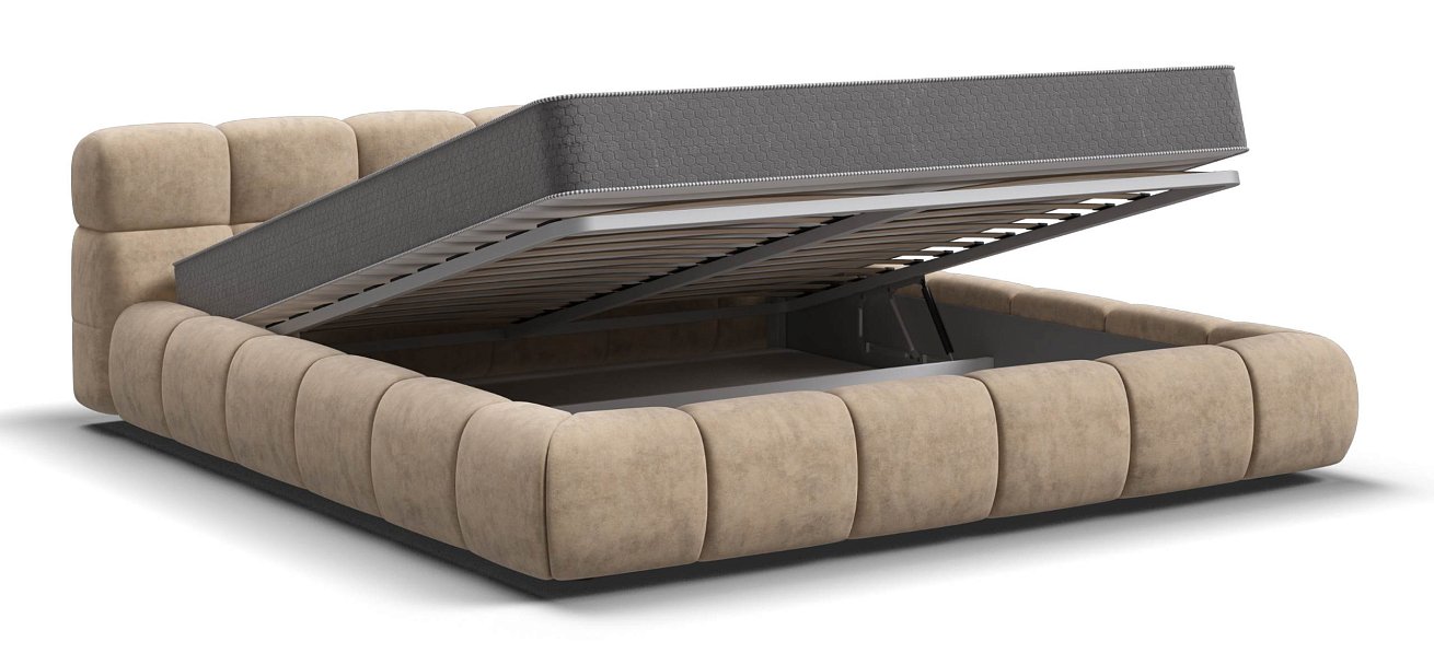 Босс Дрим Кровать+ПМ 180*200 велюр Роял шампань