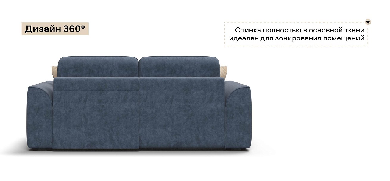 Угловой диван Кинг Модуль велюр Роял синий
