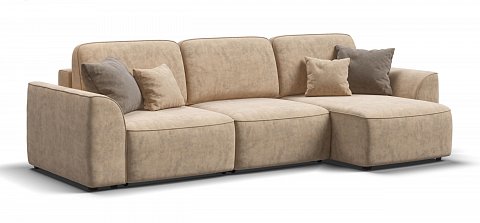 Угловой диван Кинг велюр Роял шампань